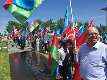 ​Berlində Azərbaycan diaspor təşkilatları aksiya keçirib