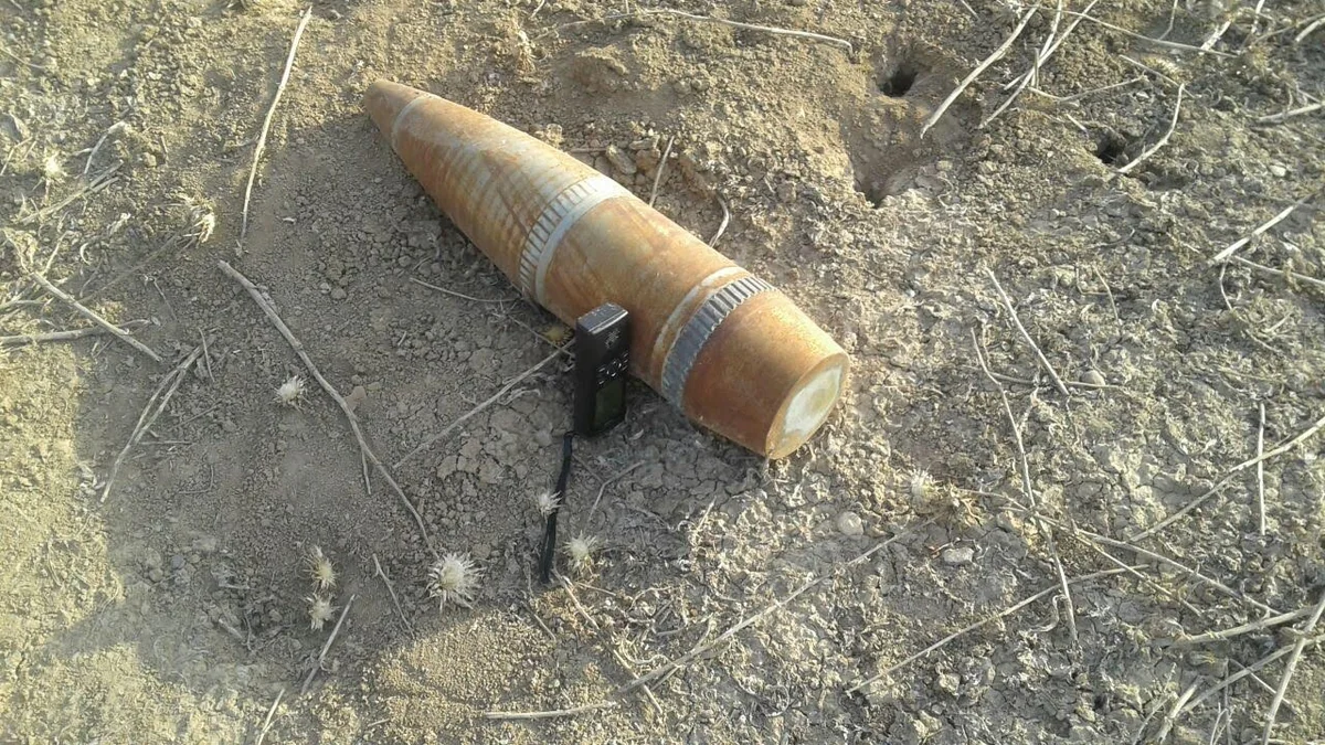ANAMA: Tərtərdə bir ədəd 152 mm-lik partlamamış top mərmisi zərərsizləşdirilib