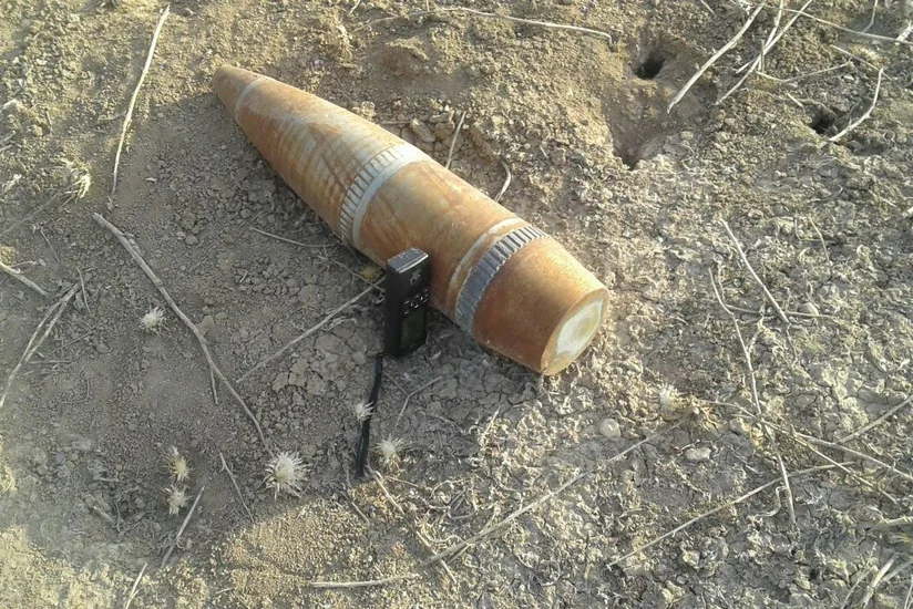ANAMA: Tərtərdə bir ədəd 152 mm-lik partlamamış top mərmisi zərərsizləşdirilib