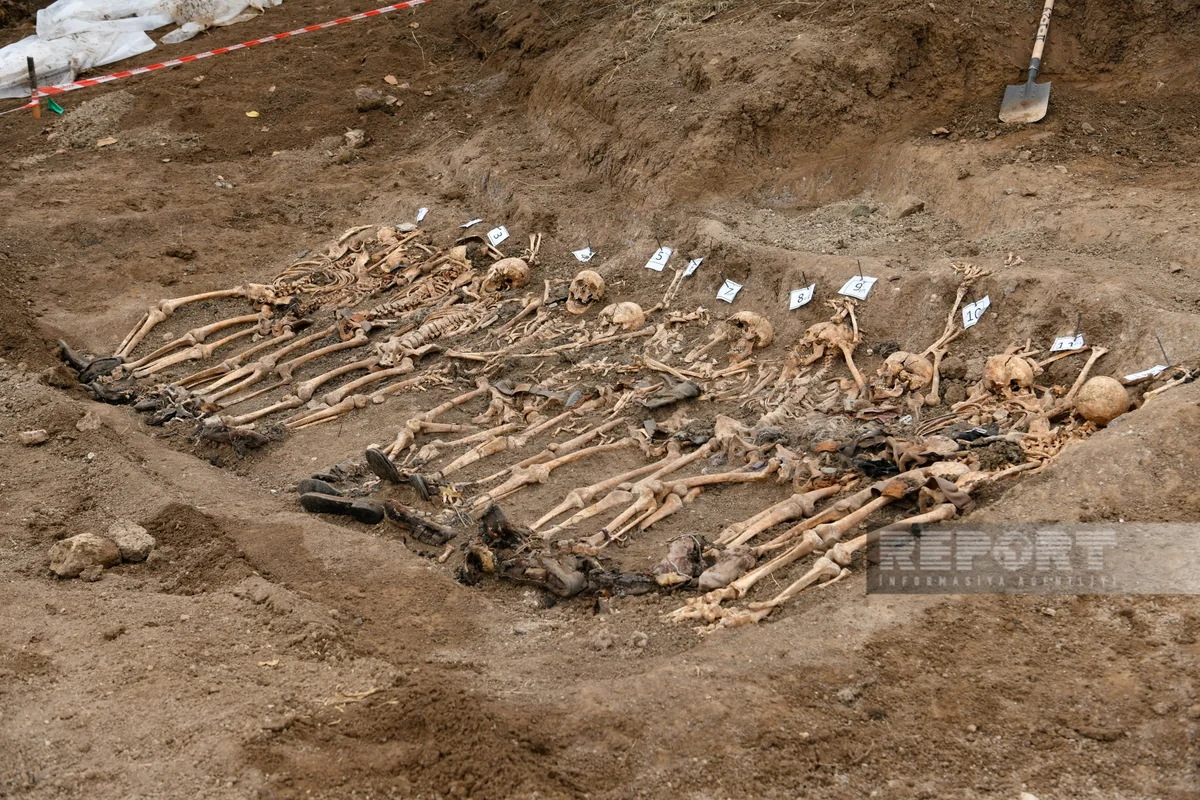 Remains of murdered Azerbaijanis buried 3 meters deep in Edilli mass grave
