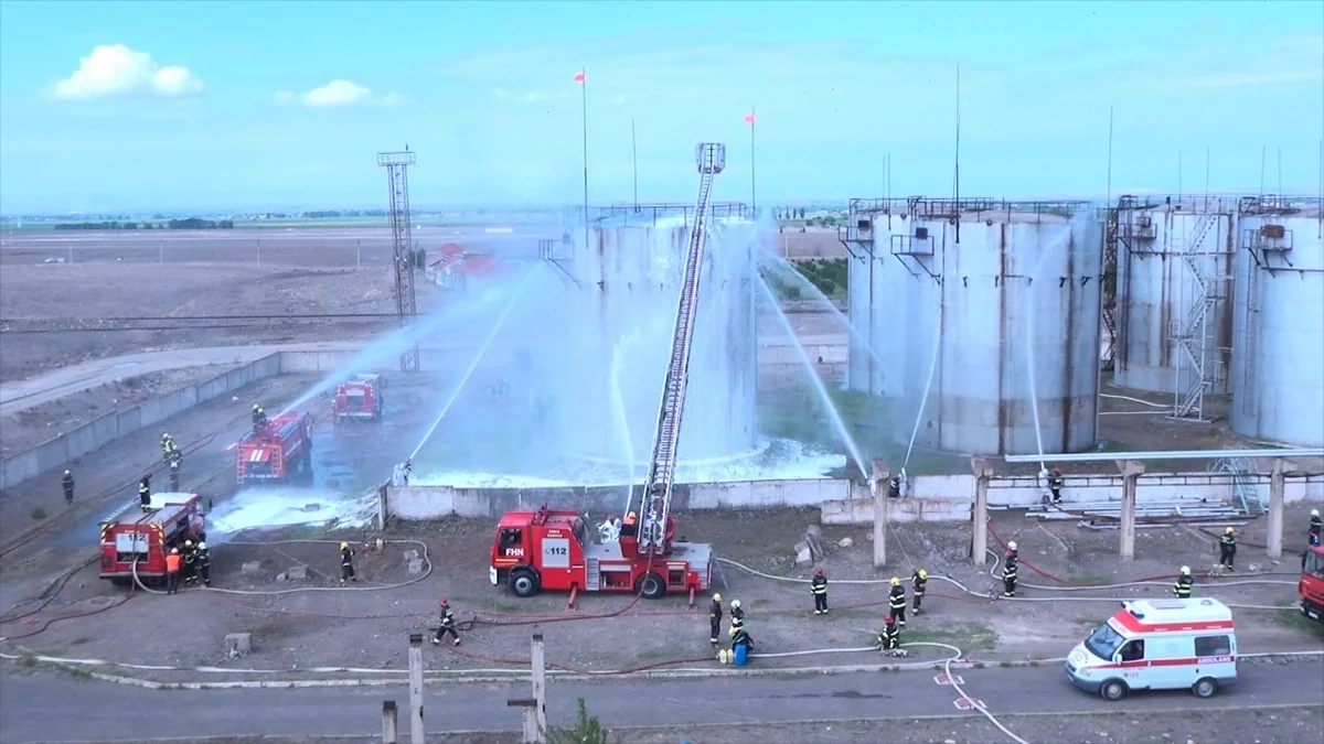 FHN neft terminalında yanğın-taktiki təlim keçirib