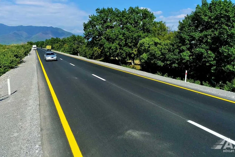 Oğuz-Şəki avtomobil yolunun əsas hissəsi yenidən qurulub
