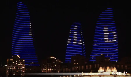 Prezidentin “Biz birlikdə güclüyük” şüarı “Alov qüllələri”ndə - VİDEO