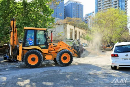 Bakının Cəlil Məmmədquluzadə küçəsinin əsaslı təmirinə başlanılıb