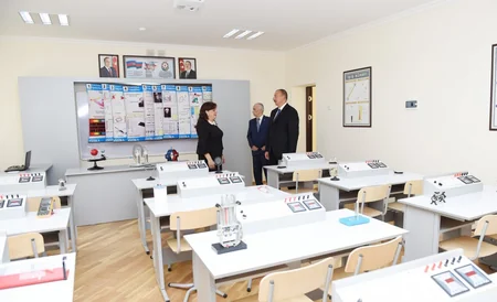 President Ilham Aliyev viewed school No. 265 in Khatai district after major overhaul
