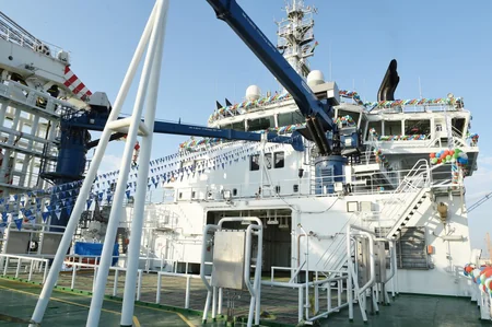 President Ilham Aliyev attends launch of Khankendi’ subsea construction vessel