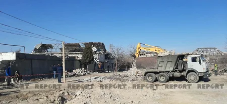 Gəncədə raket hücumu nəticəsində dağılan evlərin inşasına başlanıldı