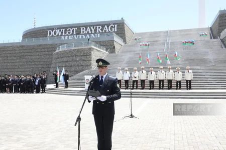 Azərbaycanda xidmətə yeni qəbul olunmuş gömrükçülər and içib