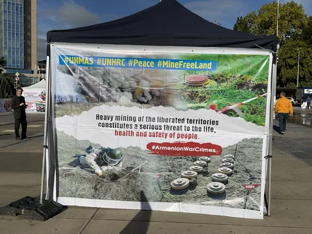Azerbaijanis hold exhibition-picket in front of UN office in Geneva
