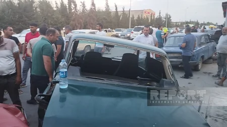 Kürdəmirdə zəncirvari yol-nəqliyyat hadisəsi baş verib, xəsarət alanlar var