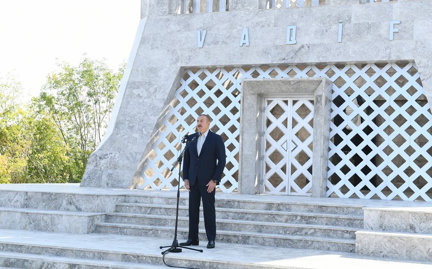 President of Azerbaijan: We are in Shusha today, and from now on, we will live in Shusha forever