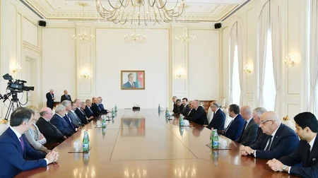 President Ilham Aliyev received UEFA delegation