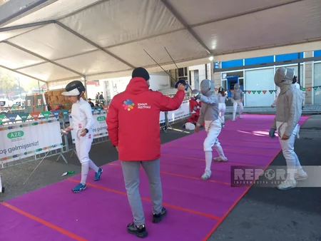 Şəkidəki ilk idman festivalından reportaj