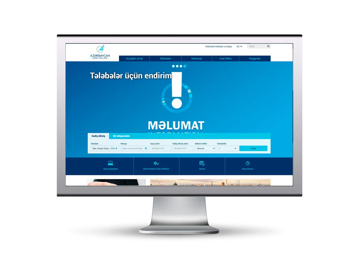 AZAL: Bakı-Naxçıvan marşrutu üzrə aviabiletləri rəsmi saytımızdan ala bilərsiniz