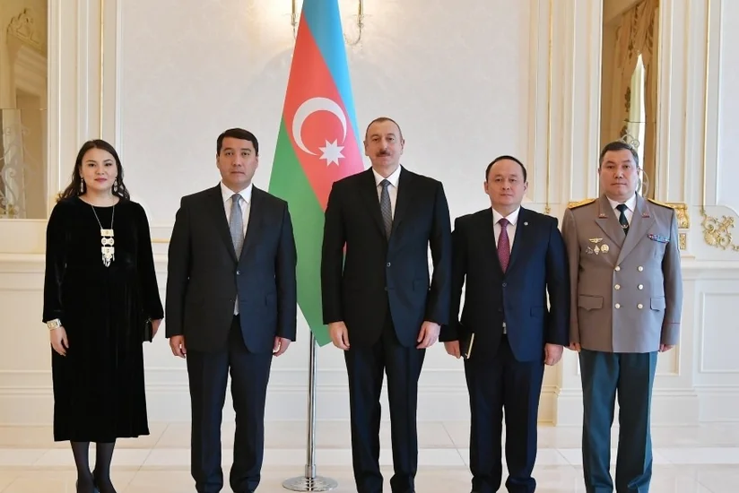 President Ilham Aliyev received credentials of incoming Kazakh ambassador