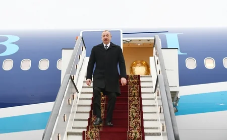 President Ilham Aliyev arrived in Russian Federation for visit