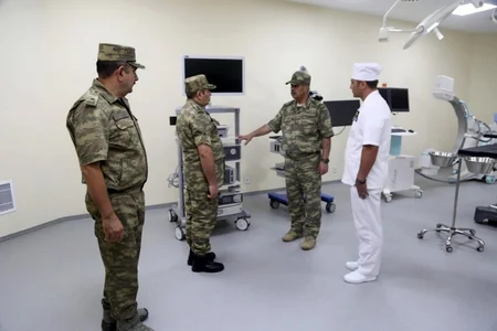 Defense Minister of Azerbaijan attends the opening of a new military hospital in the frontline zone - VİDEO