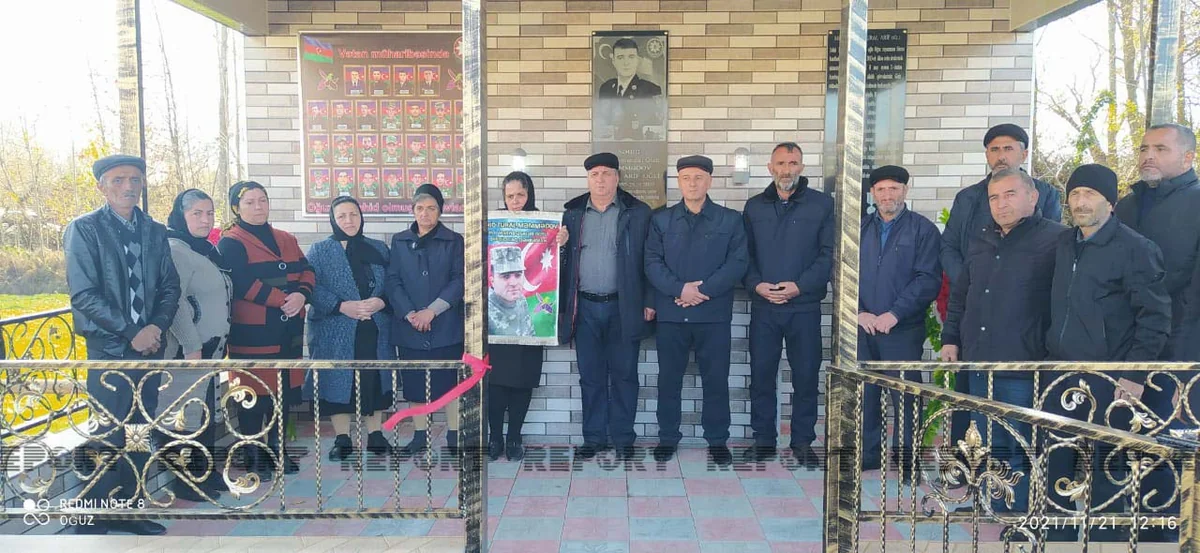 Oğuzda Vətən müharibəsi şəhidinin adına inşa edilən bulağın açılışı olub
