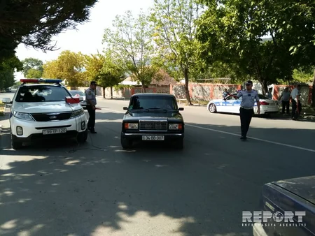 Yol polisi Qaxda reyd keçirib, 70-dən çox sürücü saxlanılıb