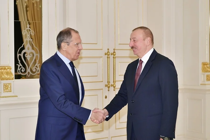 Президент Азербайджана Ильхам Алиев принял министра иностранных дел России - ФОТО