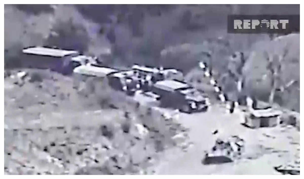 Arms and ammunition transported to Armenian fighting positions under escort of Russian peacekeeping contingent