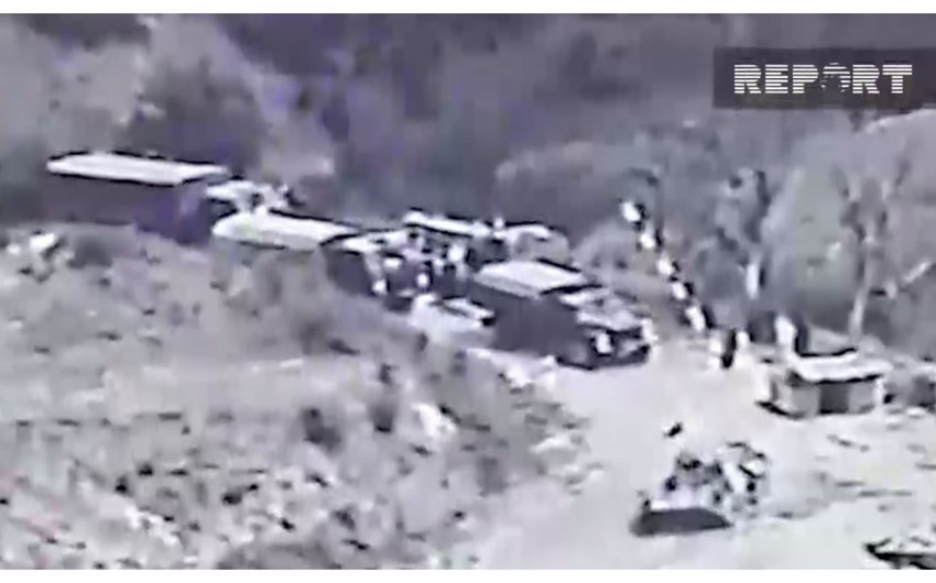 Arms and ammunition transported to Armenian fighting positions under escort of Russian peacekeeping contingent