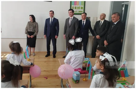 Heydər Əliyev Fondunun Şamaxıda inşa etdirdiyi məktəbin açılışı olub