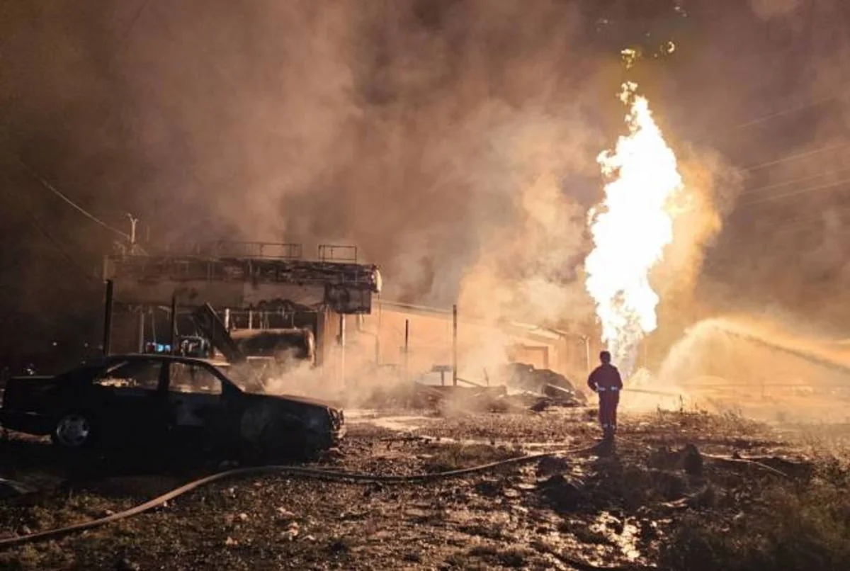 Пожар на АЗС в пригороде Еревана потушили спустя два дня