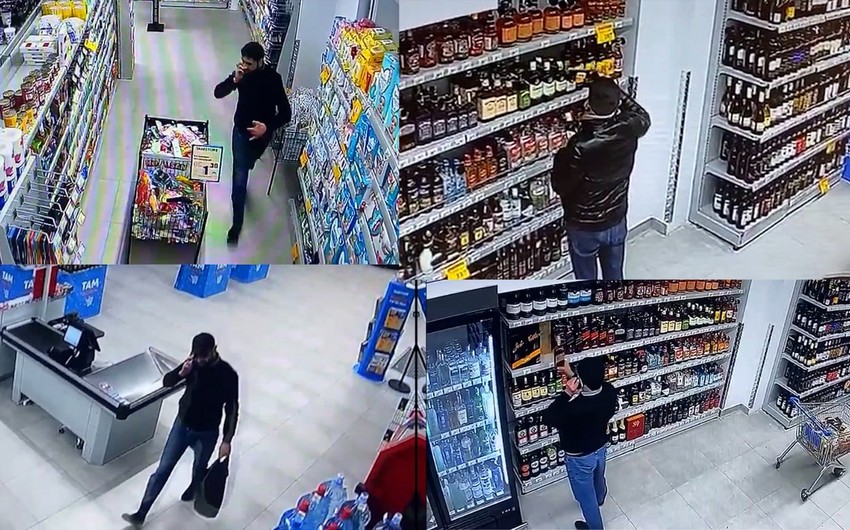Marketdən 8 min manatlıq spirtli içki oğurlayan şəxs saxlanılıb