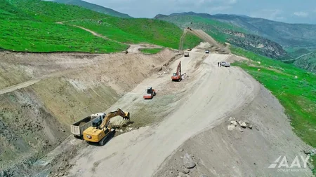 Qubadlı-Eyvazlı avtomobil yolunun tikintisi davam etdirilir