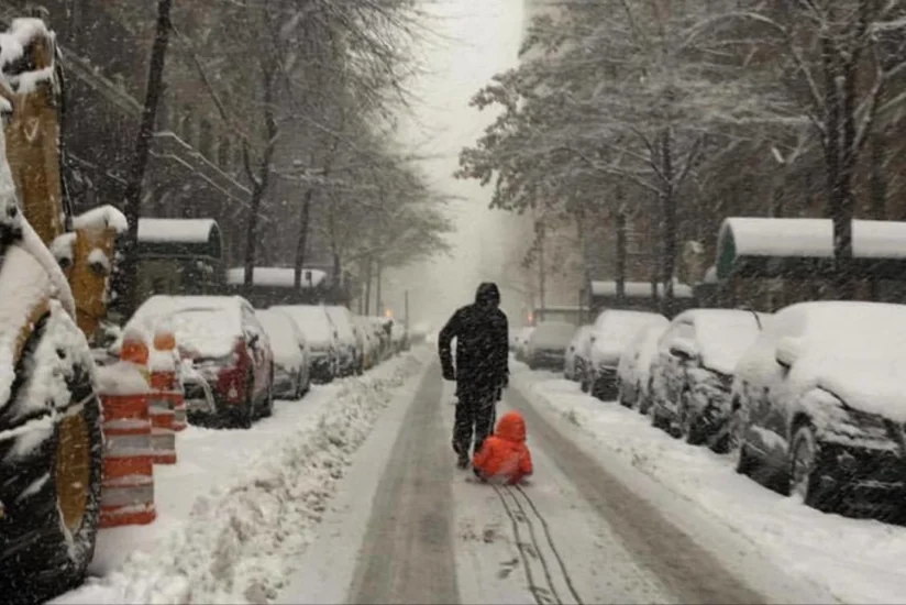 Nyu-York qar fırtınası ilə üzləşib - VİDEO