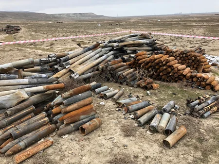 Xızıda 92 ədəd partlamamış hərbi sursat tapılıb