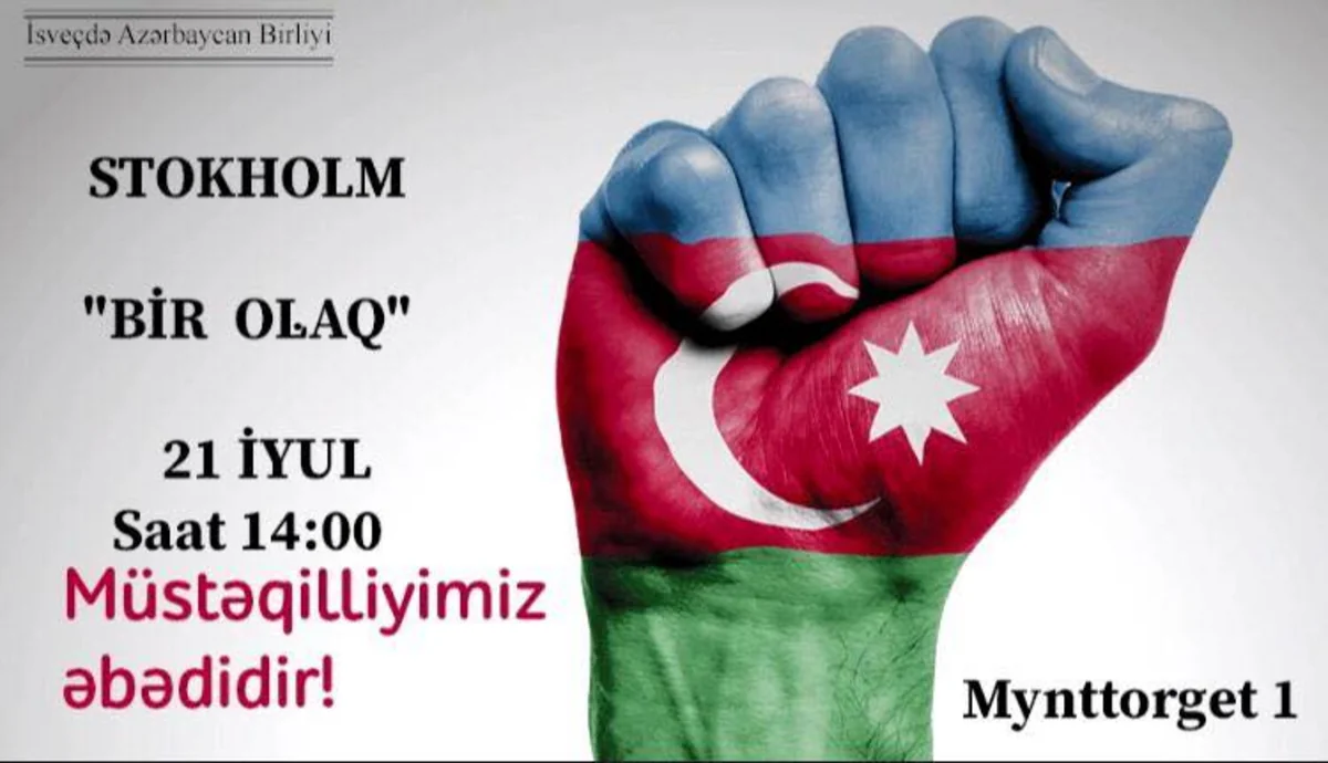 Stokholmda Azərbaycan Ordusuna dəstək aksiyası keçirilib