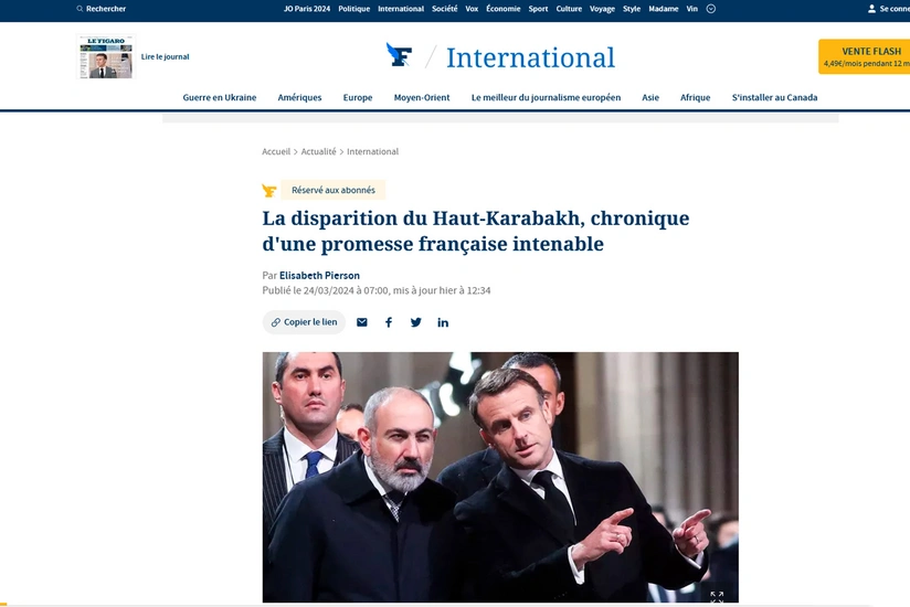 “Le Figaro”: Makronun anti-Azərbaycan planı iflasa uğrayıb