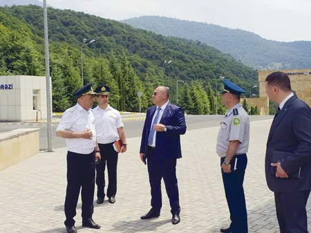 DGK-nın sədri Mazımçay gömrük postunda mövcud vəziyyətlə tanış olub