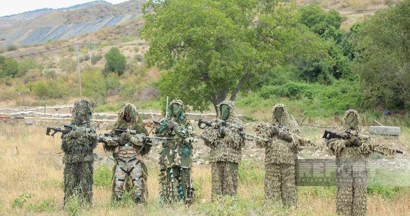In safe hands: Azerbaijani soldiers guard the heights of Lachin