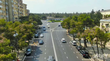 Bakının Mikayıl Müşfiq küçəsinin bir hissəsi təmir olunub