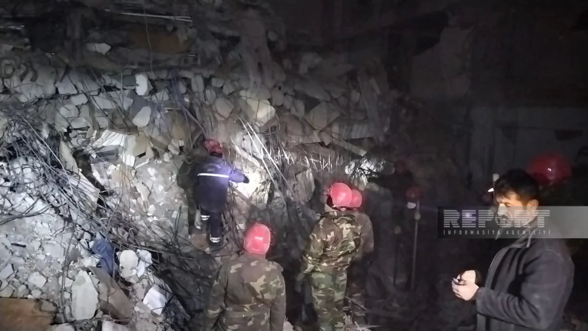 Azerbaijani rescuers save 50-year-old woman from rubble after 120 hours