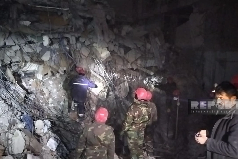 Azerbaijani rescuers save 50-year-old woman from rubble after 120 hours