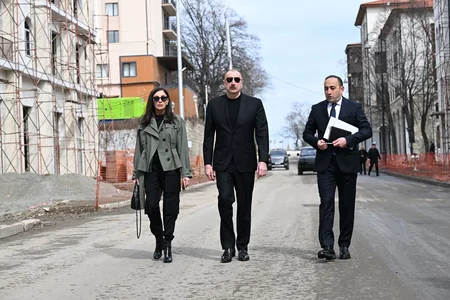 President Ilham Aliyev and First Lady Mehriban Aliyeva attend several openings and inspect construction work in Shusha