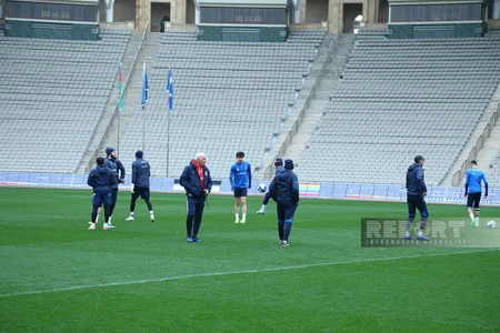 Azərbaycan millisinin Tofiq Bəhramov adına Respublika stadionunda açıq məşqi keçirilib