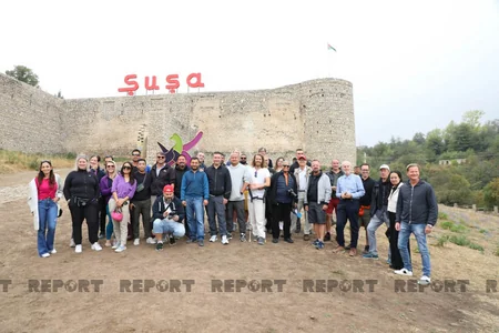 Int'l travellers visiting Shusha get acquainted with Azerbaijan's construction work there