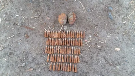 Biləsuvarda 81 ədəd partlamamış hərbi sursat aşkarlanıb - FOTO