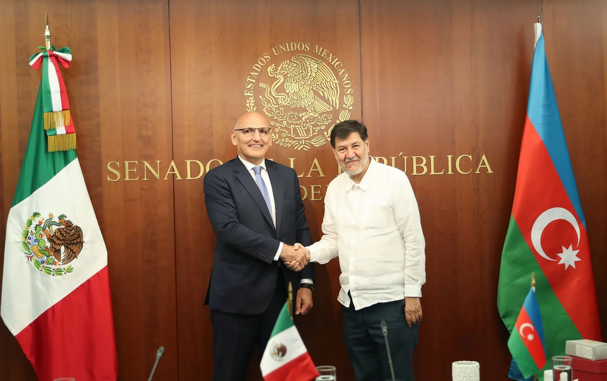 Elchin Amirbayov discusses international cooperation with Chairman of Mexico Senate