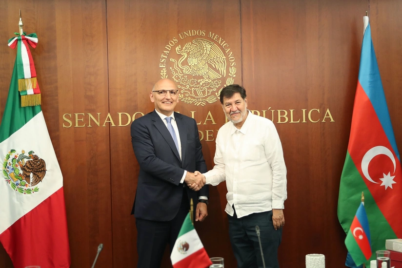 Elchin Amirbayov discusses international cooperation with Chairman of Mexico Senate