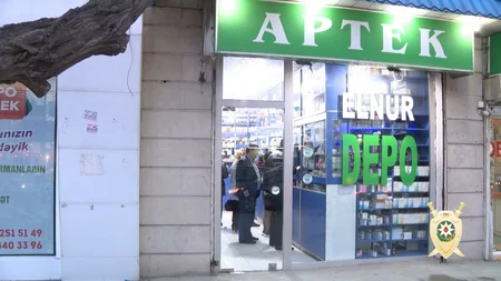 Bakıda aptekdən oğurluq edən şəxs obyektin kameraları vasitəsilə lentə alınıb