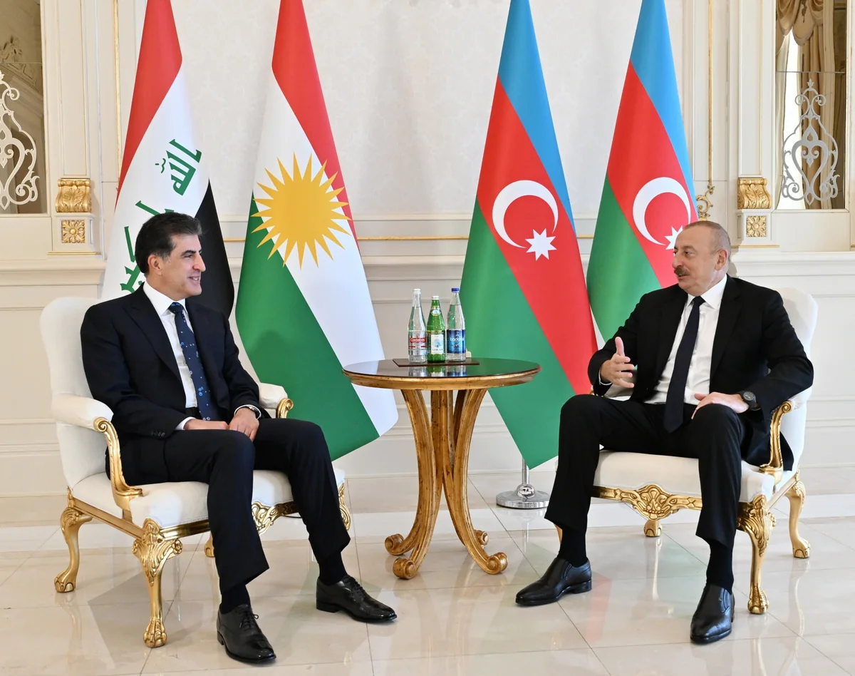 Prezident İlham Əliyevin İraq Kürdüstan Regionunun başçısı ilə görüşü olub