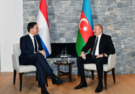 Azərbaycan Prezidenti İlham Əliyevin Davosda Niderlandın Baş naziri ilə görüşü olub - YENİLƏNİB