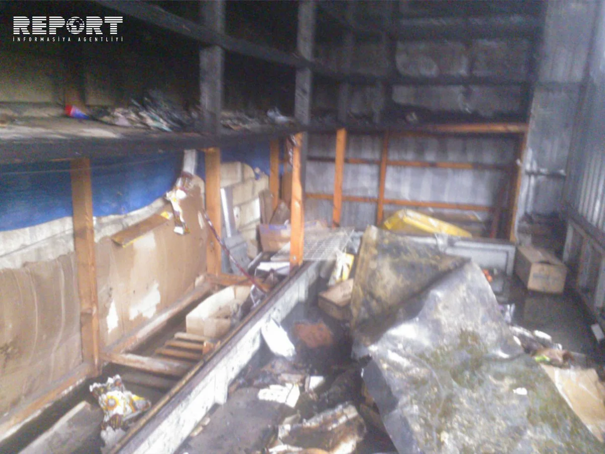 Пожар на шекинском рынке потушен - ОБНОВЛЕНО - ФОТО