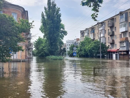 Su altında qalan Xerson - FOTOREPORTAJ